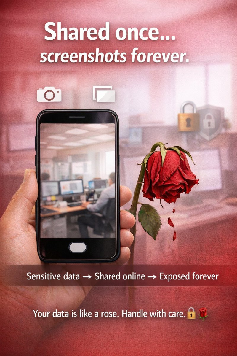 Manikandanbas03's tweet photo. 💘 Cyber Valentine 🌹 Rose Day tip:
Your personal data is not a bouquet.
Stop sharing it everywhere. 🔐
Oversharing today = regret tomorrow. https://t.co/RuZEKQKXxV