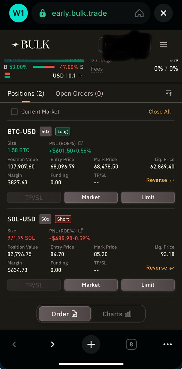 psofoc's tweet image. Day 1 of using @bulktrade testnet 

This on is inside jupiter wallet

So far seems smooth and super fast 🤝
