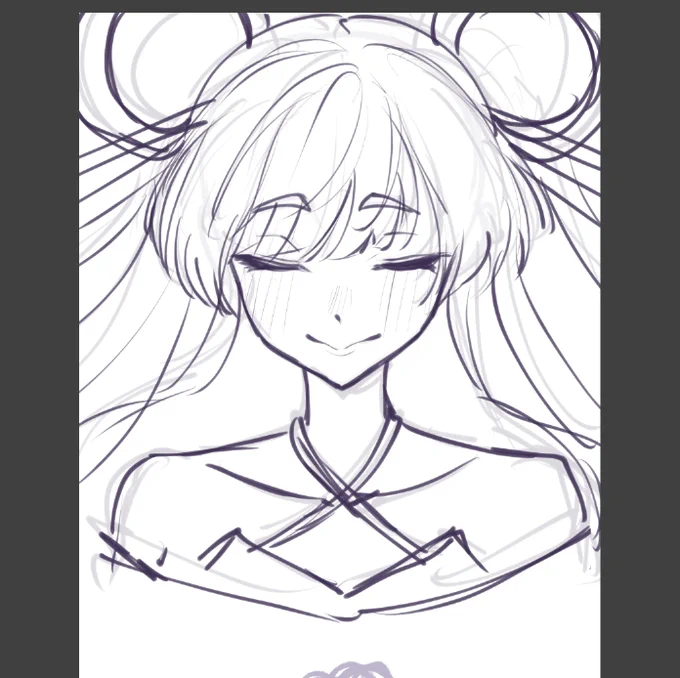 tryna draw some angst but i realized too late that i got yachiyo hittin the speed tryin not to laugh 