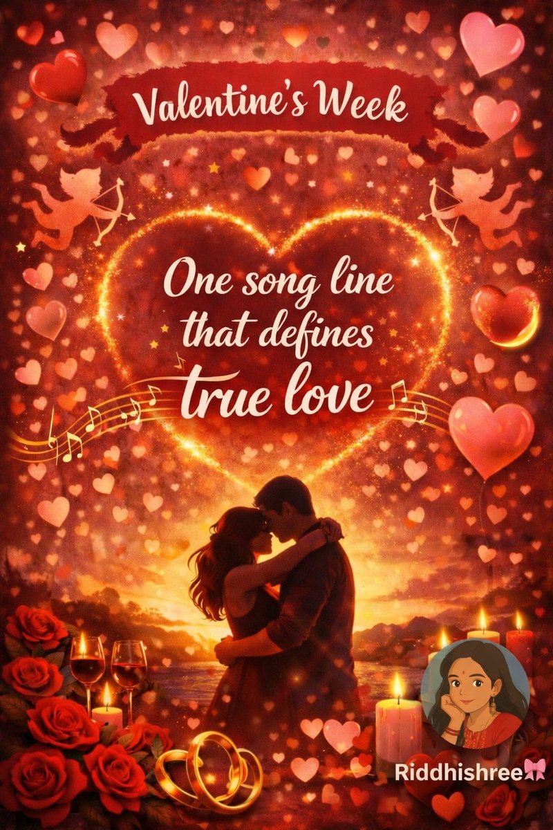 Riddhishree27's tweet photo. As Valentine Week begins, quote a song perfectly defines what love means to you❤️❤️❤️ https://t.co/XGqXSRsm6Z