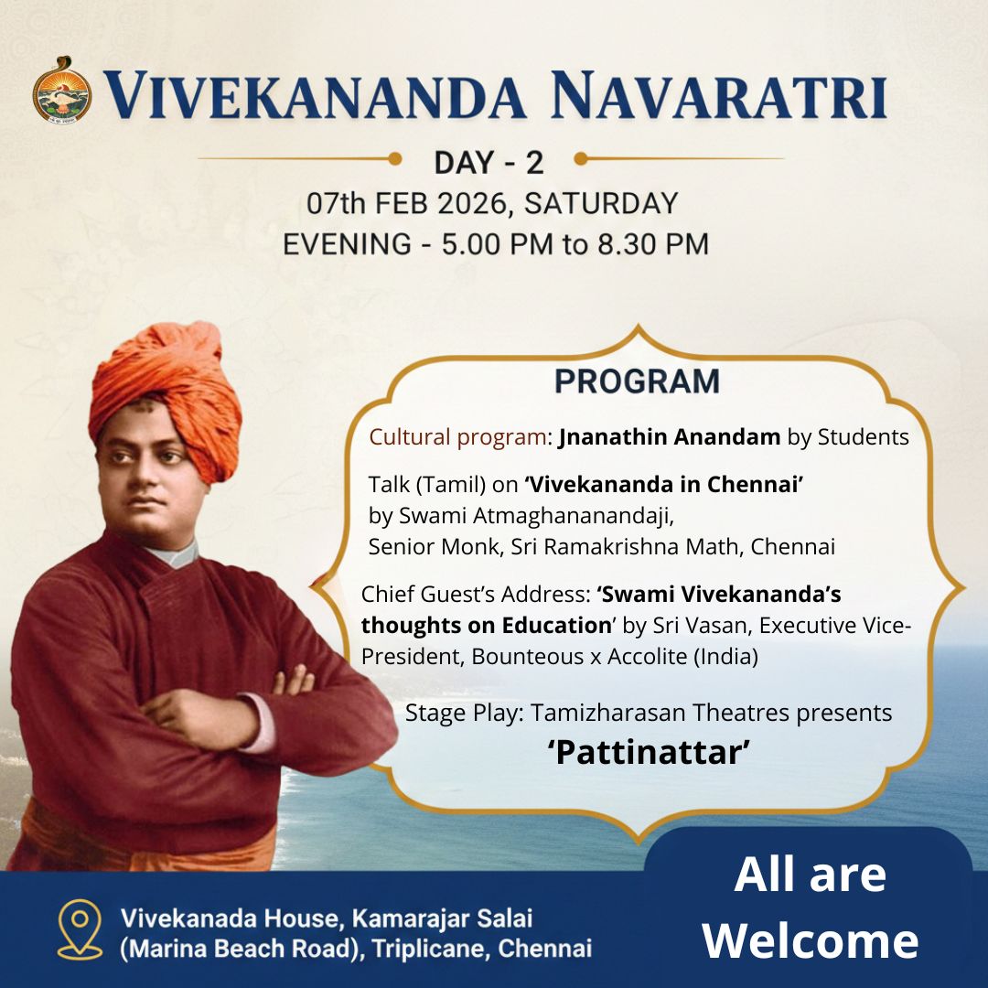 All are Welcome 🙏🏻

#chennaiyilvivekanandar