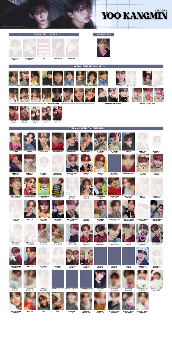 N_no_ko's tweet photo. VERIVERY ペンミ Hello VERI Long Time in Tokyo Lost and Found トレカ

【譲】1~3枚目
ドンホン ホヨン ミンチャン ケヒョン ヨノ ヨンスン カンミン

【求】買取＞未所持カンミン(4枚目♡優先)

カンミンは過去物も求めております。

お心当たりある方ご連絡お待ちしております。

#VERIVERY交換 https://t.co/L5kHiDMexN
