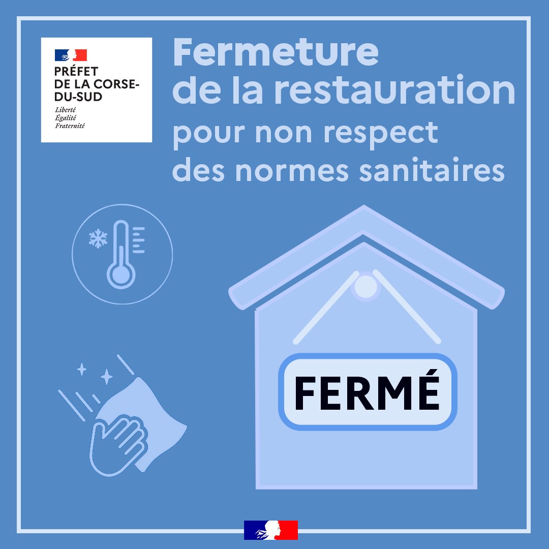 Image de Préfet de Corse préfet de Corse-du-Sud - 🚨 Fermeture administrative d'urgence du restaurant Le Mandarin à #Ajaccio suite à de graves manquem