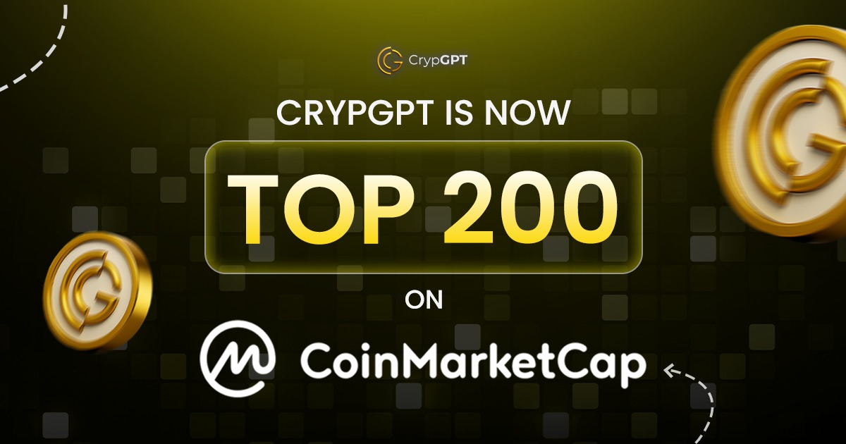 🚀 Big Milestone Unlocked! 🚀

CrypGPT has officially entered the Top 200 cryptocurrencies on CoinMarketCap 🏆

This isn’t just a rank — it’s a reflection of trust, transparency, and growing global recognition.

Built with clarity.
Powered by purpose.
And just getting started. 🔥
