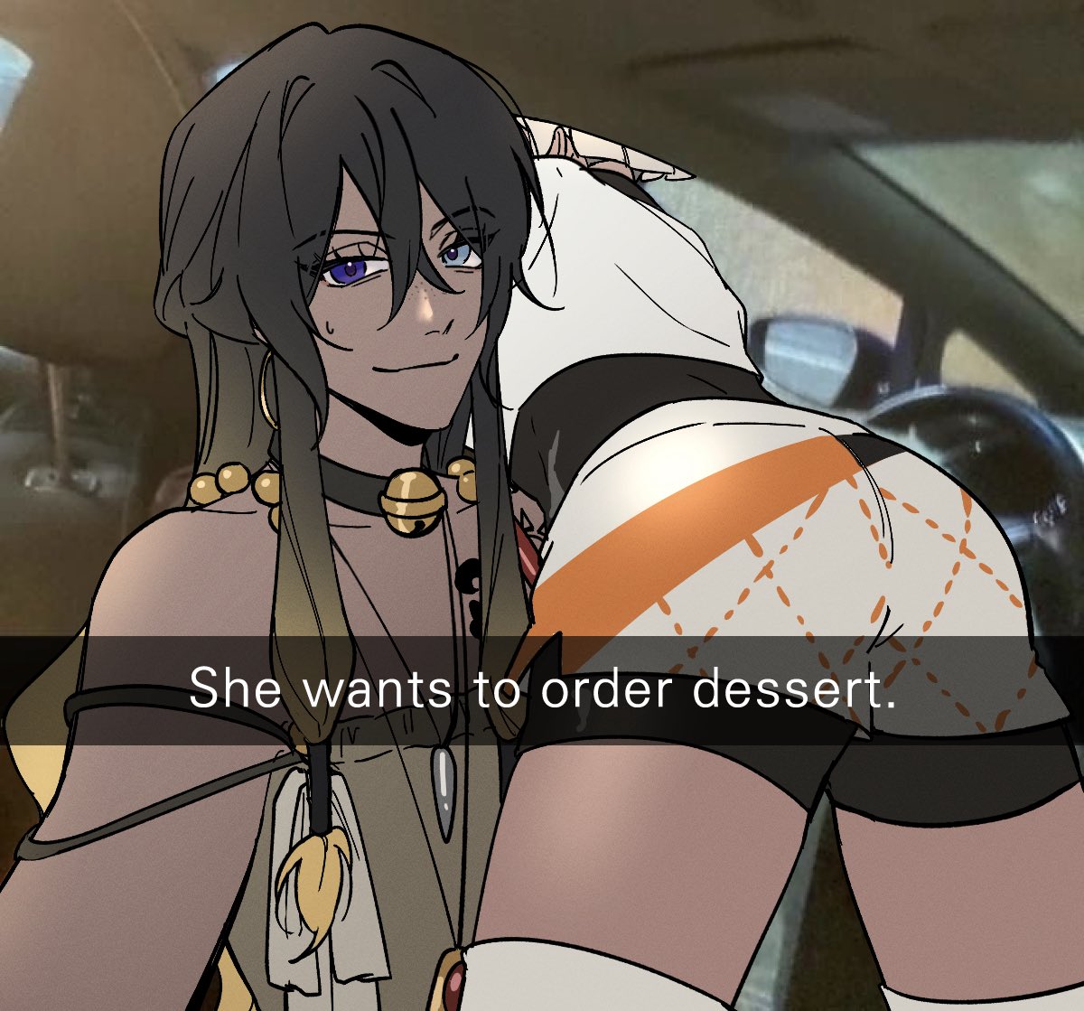 #달콤한치명타 🎨왹숭

She wants to order dessert.