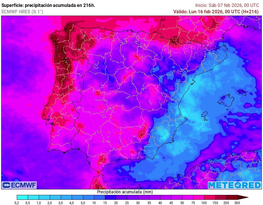 Lo acabo de contar en <a href="/agropopular/">AGROPOPULAR</a>. La racha húmeda no ha terminado. La vertiente atlántica peninsular y el extremo norte seguirán acumulando precipitaciones muy cuantiosas hasta finales de la próxima semana. Se agudizarán los  impactos hidrometeorologicos. #AgropopularBorrascas