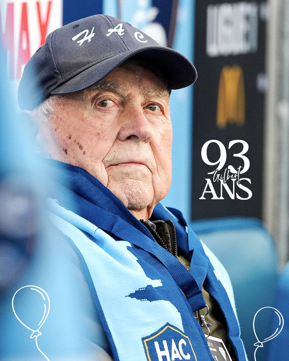 Gilbert, plus ancien abonné du HAC, fête aujourd’hui ses 93 ans ! 🎂