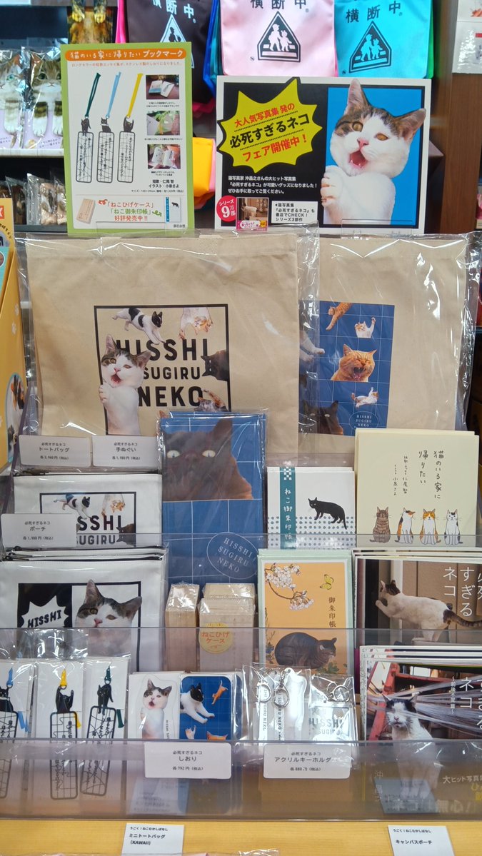 そして、沖昌之さんの、大人気写真集 
「必死すぎるネコ」の猫たちが可愛いグッズになりました！
 思わず笑顔になる、こちらもぜひ！ 
#必死すぎるネコ
 #辰巳出版