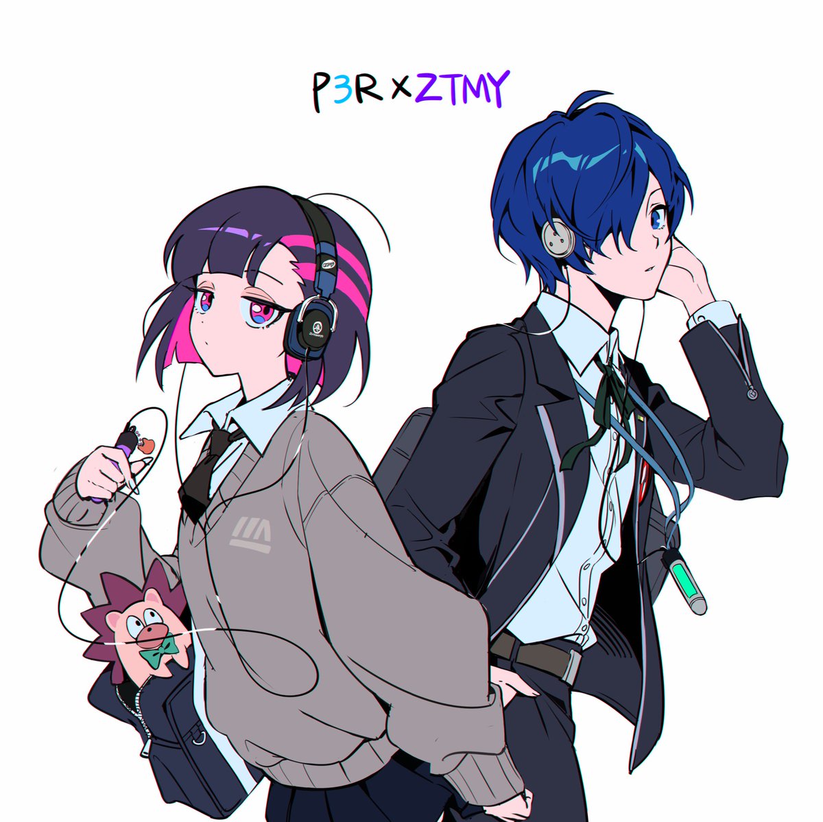 정말 사랑하는 두 장르의 콜라보라서 낙서해보았습니다🥹💙💜

#ずとまよファンアート #P3R