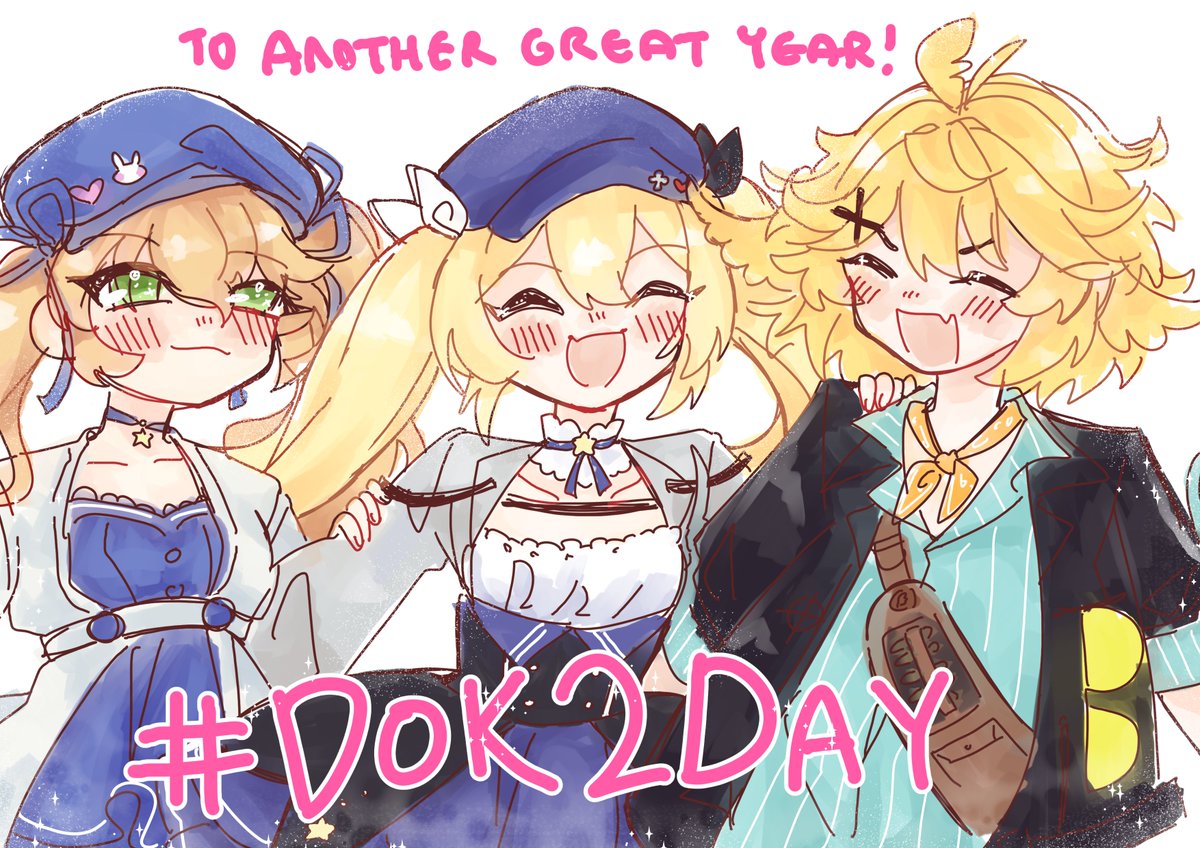 gin_gin_gitsune's tweet photo. my kamioshi! to everything that brought us here! 💛💙🏆#DokiGallery #DOK2DAY https://t.co/bvxQMxMkKE