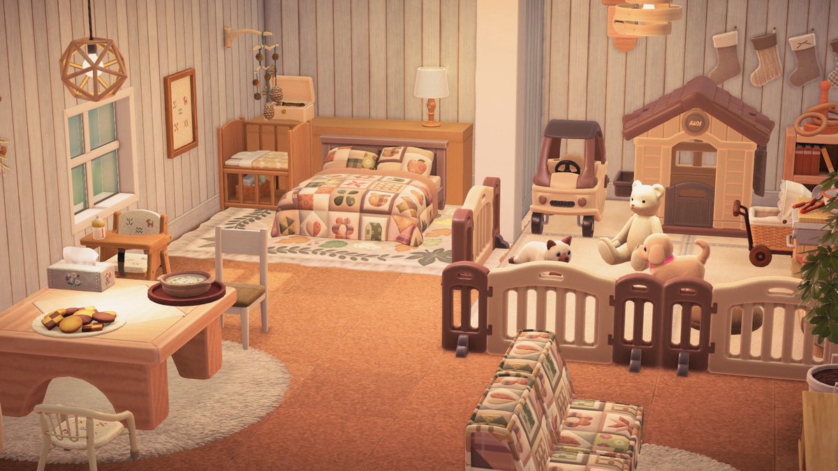 893Hu's tweet image. キッズな部屋（茶色）
#どうぶつの森 #あつ森