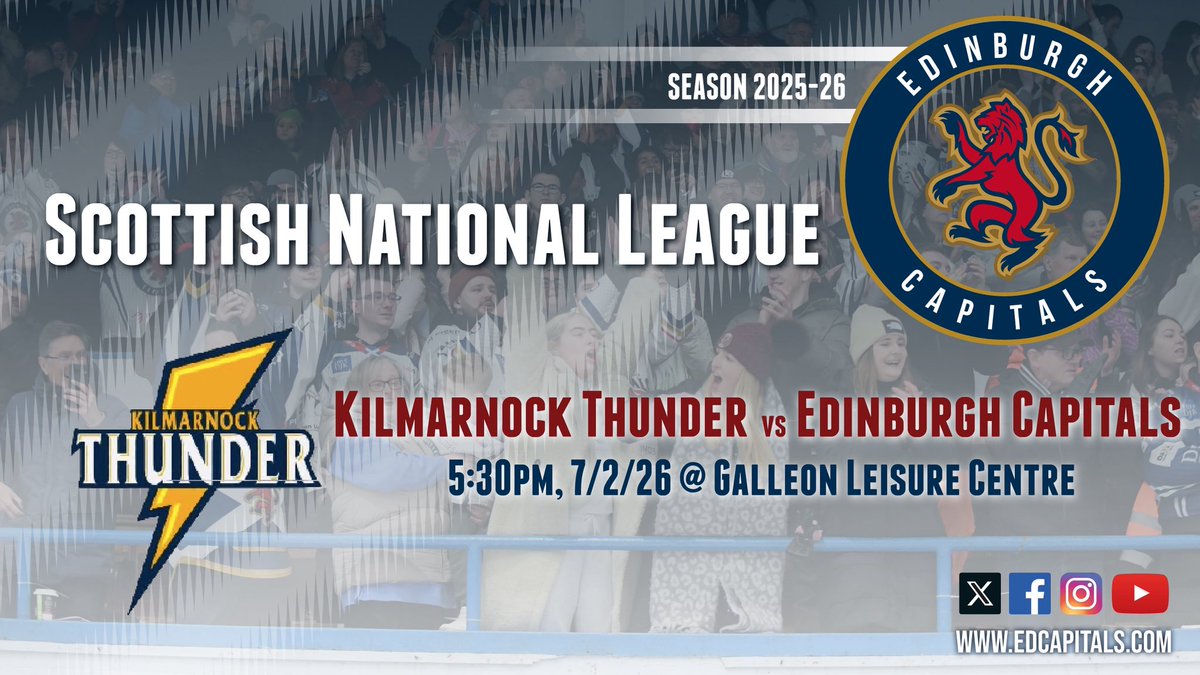🗣️ 𝗚𝗔𝗠𝗘 𝗗𝗔𝗬 🗣️

📆 𝗧𝗢𝗗𝗔𝗬 
🆚 Kilmarnock Thunder
🏆 SNL
⏰ 5.30pm
📍 The Galleon Centre
🎟 Pay at door
📱 End of period updates only

The boys are off to Kilmarnock tonight in the search of another 2 league points. We hope to see some of you there 🦁