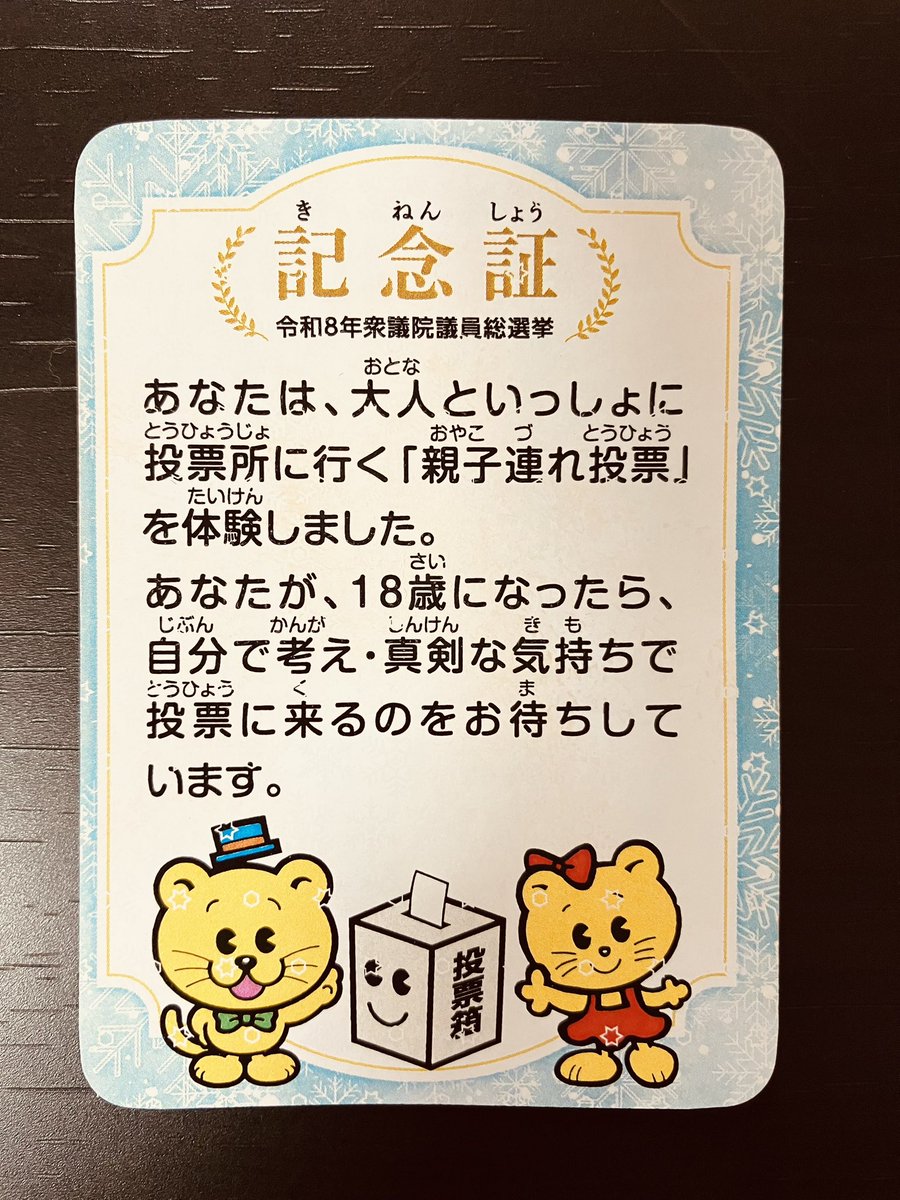 期日前投票に行ってきました🗳️☃️