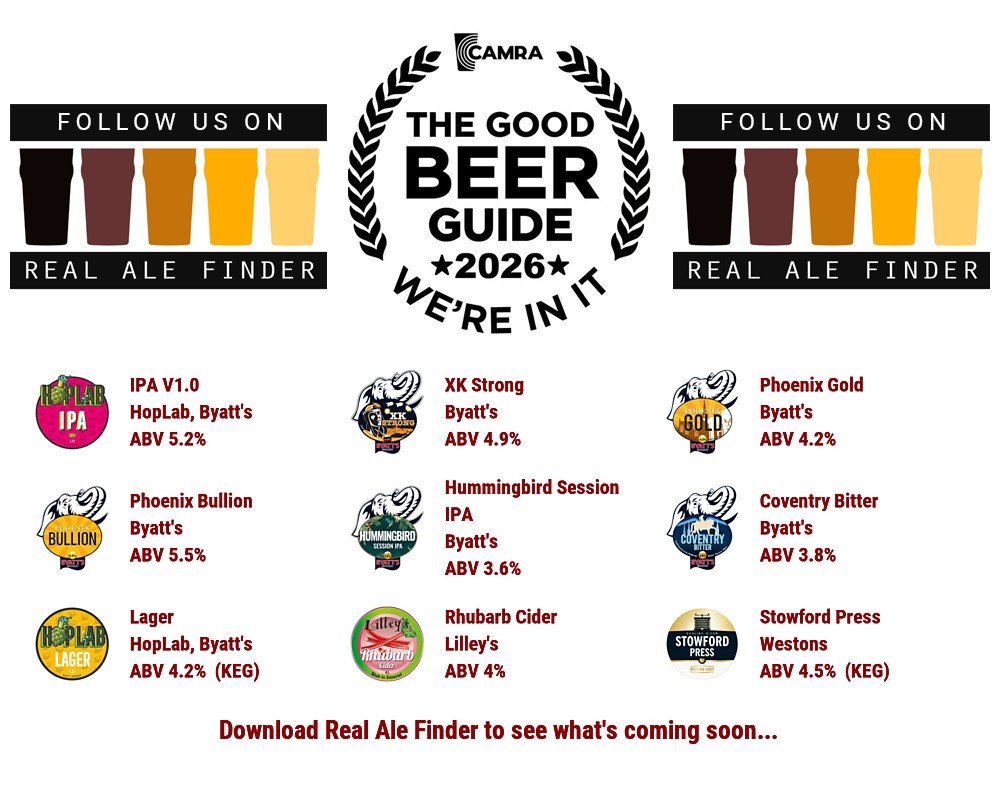 ByattsBrewery's tweet photo. On the bar today 12-9pm

Beer Board: https://t.co/YKqWvcprwW

#goodbeerguide @CAMRA_Official @ByattsBrewery @lilleyscider @covcamra @NuneatonCAMRA
#RealAleFinder https://t.co/ANZldEKINj