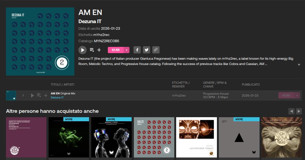 AM EN
Dezuna IT <a href="/beatport/">Beatport</a> 
beatport.com/it/release/am-…
#progressivehouse #MelodicTechno