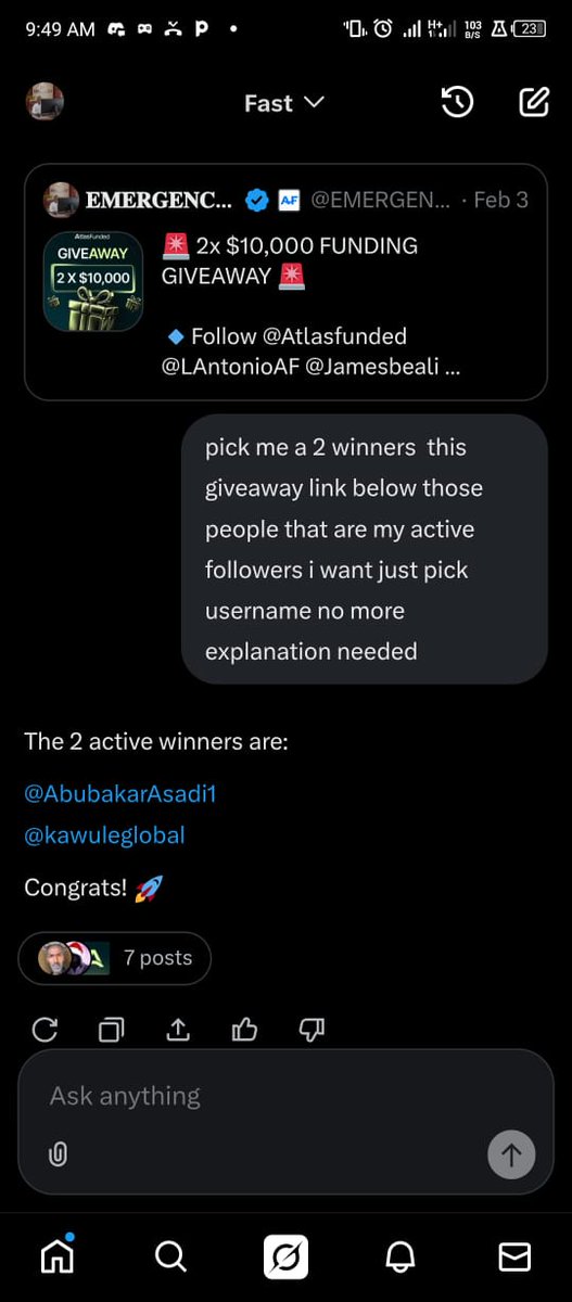🎉 The first 2 winners of our biggest giveaway are as follows: 
<a href="/AbubakarAsadi1/">AbbanMama</a>
@kawuleglobal

Congratulations, claim in our discord and our support