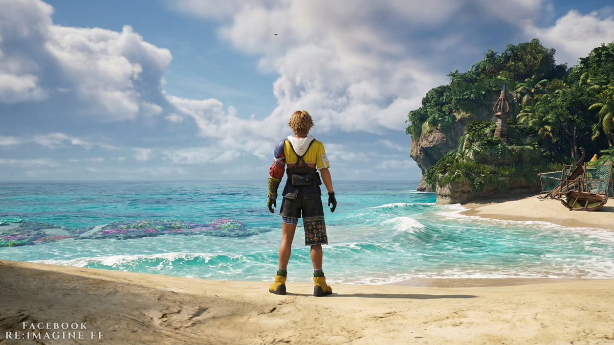 ReImagineFF's tweet photo. Final Fantasy X: Besaid Island

A lush tropical filled with vibrant greenery, pristine white sands, and crystal-clear blue waters. 🌴🌊

#FinalFantasyX #FF10 #FFX #FinalFantasy #Tidus #BesaidIsland #Besaid #AIArt #FanArt #ReImagineFF #ClassicGame #GamingNostalgia https://t.co/dM0FsxdZCY