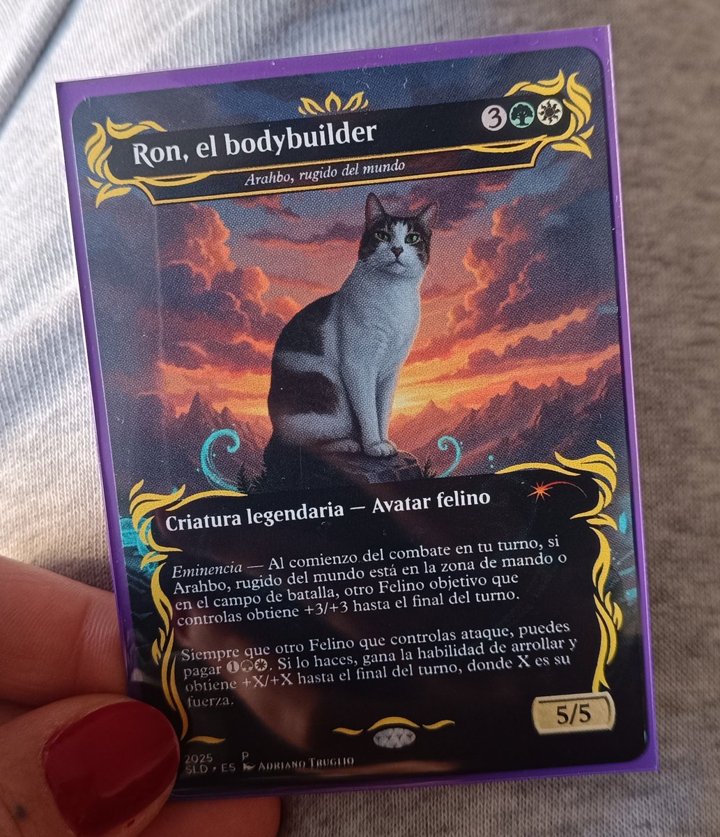 Tengo un novio frikazo que me ha regalado mi primer mazo de Magic y me ha hecho tres cartas personalizadas con mis gatos. Estoy in love 😍