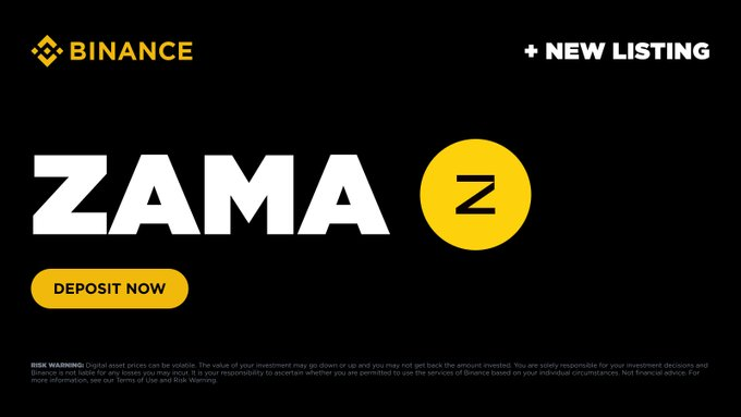 btcsquad7z's tweet photo. As a Seed Tag token, ZAMA represents early-stage innovation with high growth potential, but also higher risk. Users are encouraged to understand the project and trade responsibly.
Join now: https://t.co/9nRtLkYIF6 https://t.co/nuDnoqyrYR