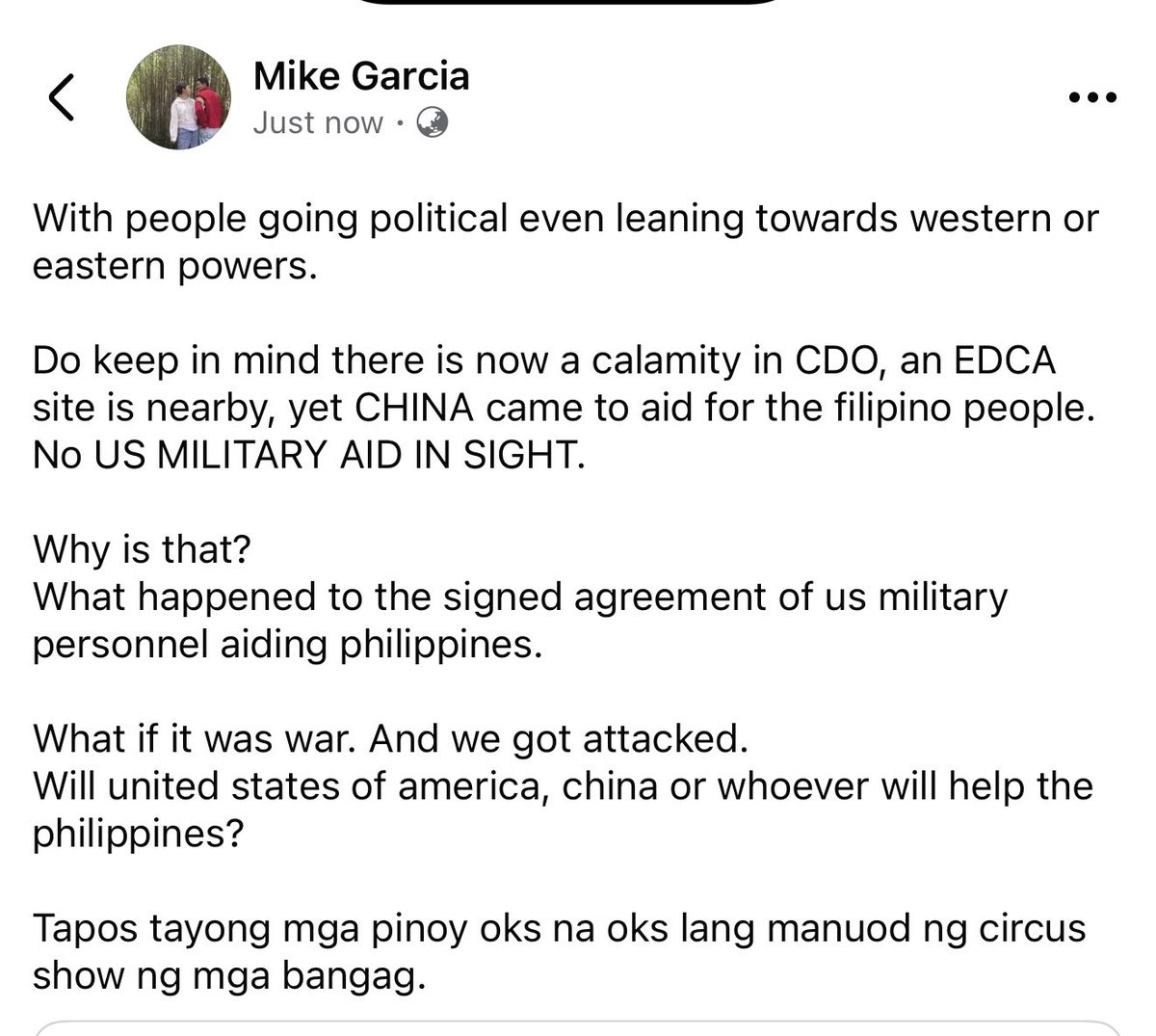 AnnaMalindogUy's tweet image. This👇, folks... Thank you, China for the help and assistance to our fellow Filipinos affected by natural calamity in CDO. The Filipino people appreciate it 
Salamat, Xie..xie.. Thank you! 😊🙏