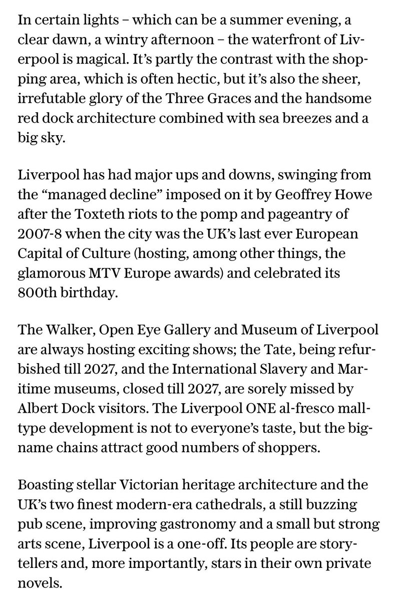 JeffCarnage's tweet image. The Telegraph just ranked Liverpool as the best city to visit in the U.K. (Edinburgh was 2nd, Belfast 3rd). 

A hugely underrated city.