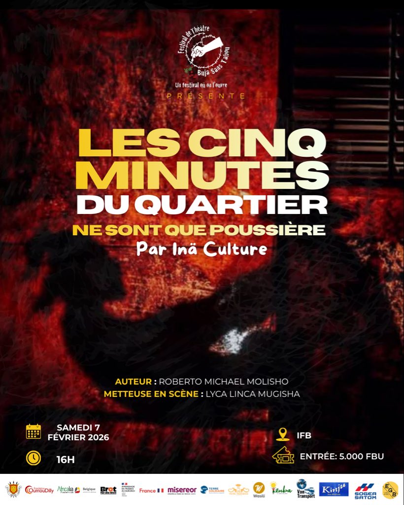 BujaSansTabou's tweet photo. 🔥Le programme d’aujourd’hui est particulièrement riche.

Entre 🎭théâtre 💃🏽danse et 🎶musique https://t.co/9UZgLjY3GA