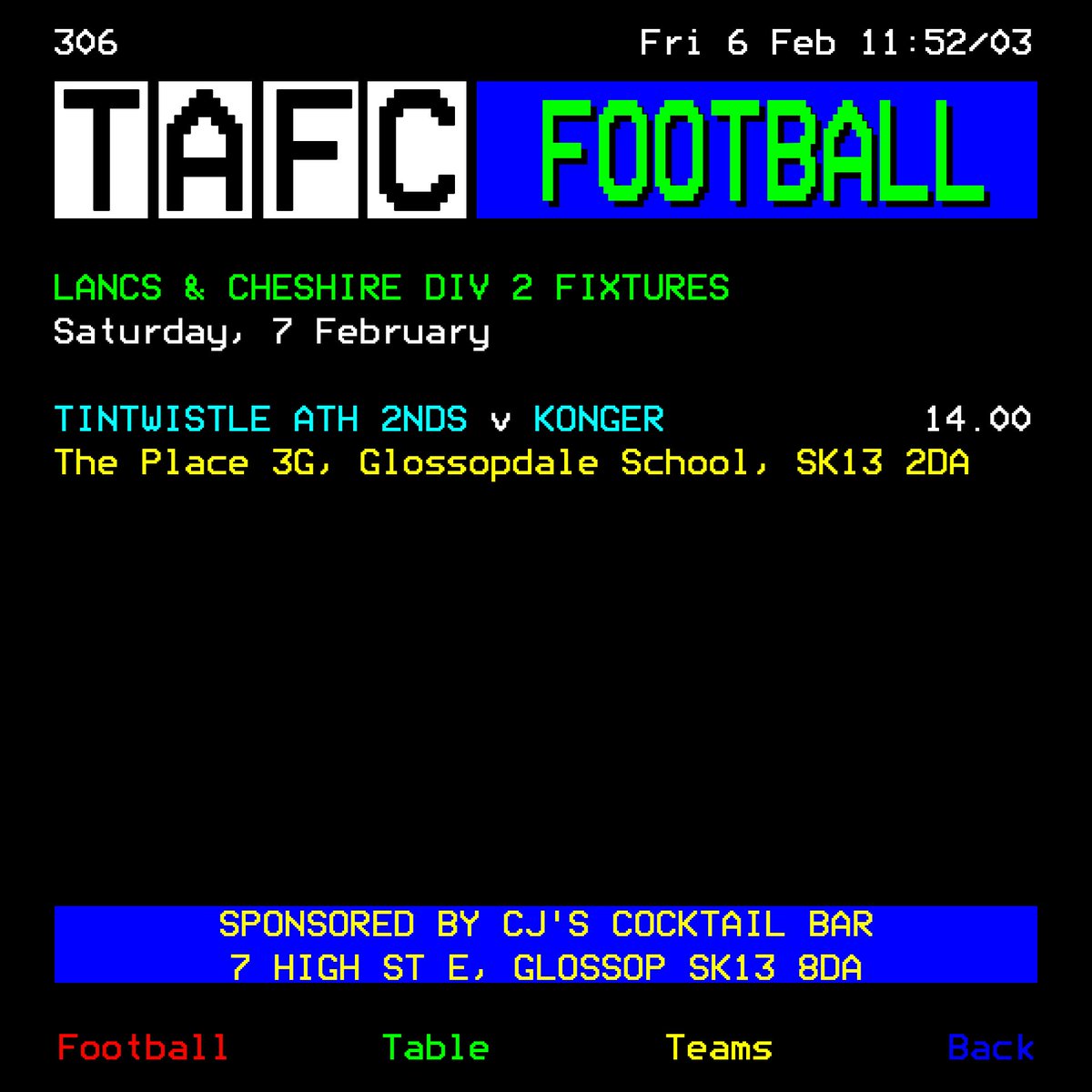 TAFC_Reserves's tweet photo. MATCHDAY
🆚 Konger
🕑 2pm KO
📍 @GSThePlace, Hadfield https://t.co/oFn4j7OVdB