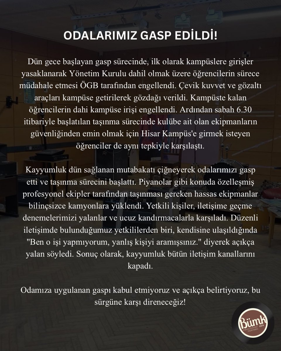 Odalarımız gasp edildi!