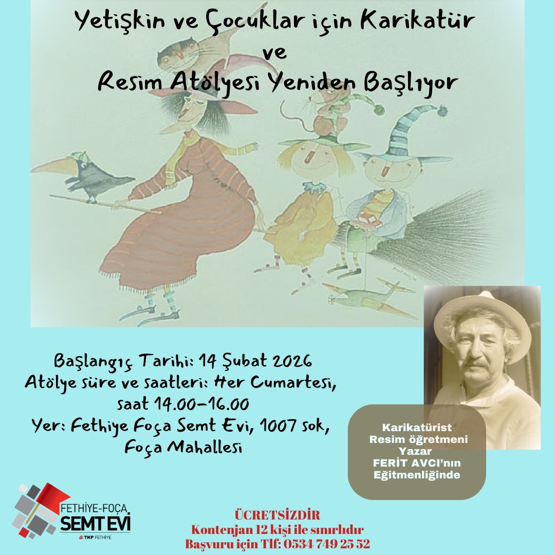 Karikatür atölyesi yeniden başlıyor.