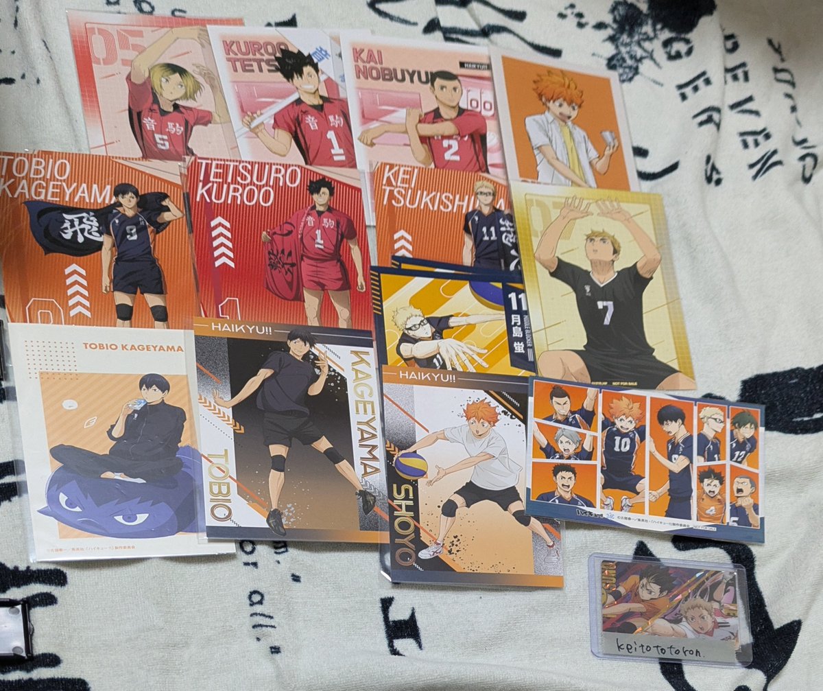 交換】ハイキュー 特典 紙類 ポストカード コースター ステッカー 色紙