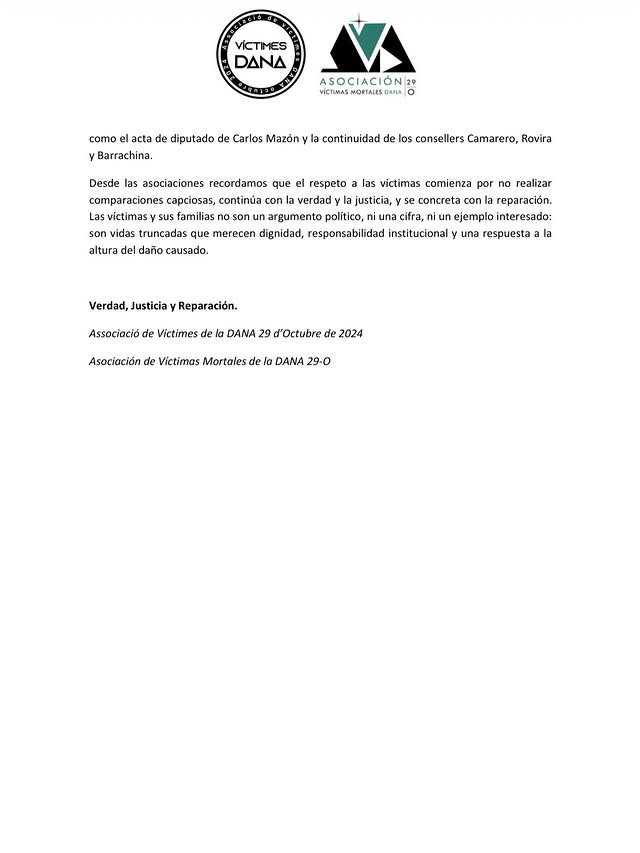 josevico4's tweet image. Esto es un comunicado de las familias afectadas por la Dana, lleno de dignidad, así que os vuelvo a pedir máxima difusión.

Después de 15 meses aún no han sido declaradas como víctimas por parte de la Generalitat, por ello no han recibido ni un euro por este concepto.
Por parte…