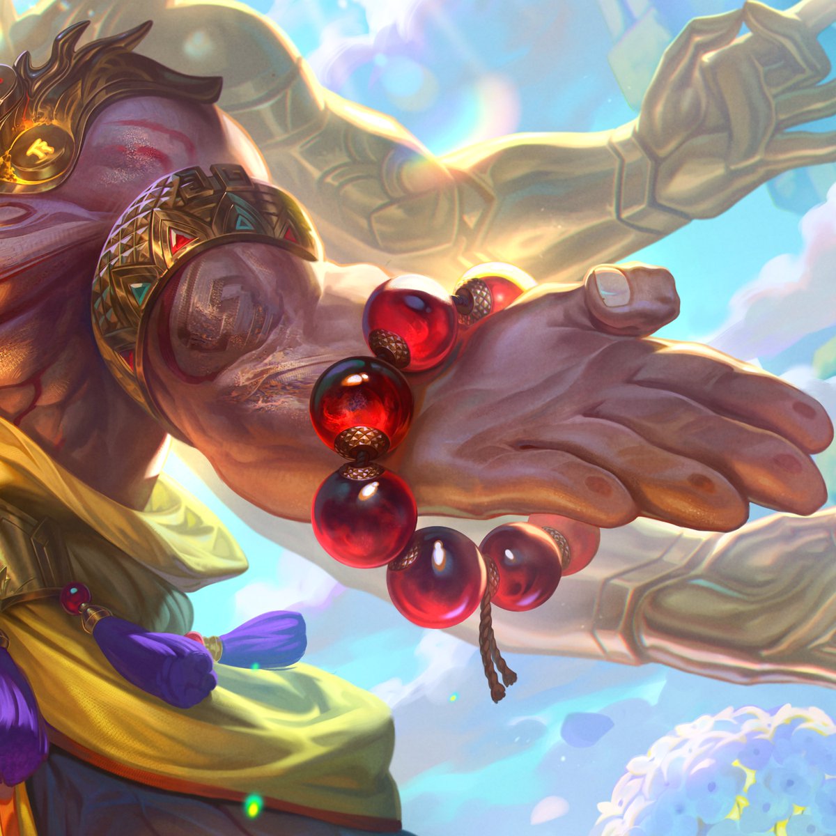 🪻ZUANTE SPLASH ART | BLOOMING OF THE DHARMA 🙏 
____________________________
 Sharing with you the biggest commercial work I’ve ever done for the project 'BLOOMING OF THE DHARMA'. The character is ZUANTE, a monk with a dark past who goes on a journey to shed evil and return to