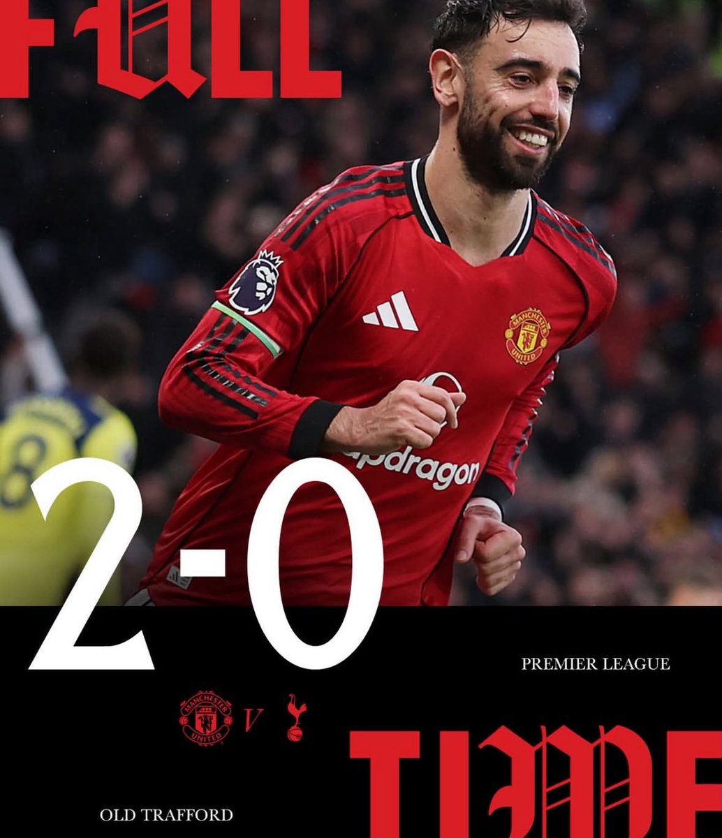 joshuaojas's tweet image. Man Utd 2-0 Tottenham
Carrick's revolution rolls on. 
4 wins straight, 12/12 points. 
Mbeumo clinical, Bruno seals it. 
Romero red (29') killed Spurs early. Composure under pressure? United have it now. Scary for the league. 🔴⚪