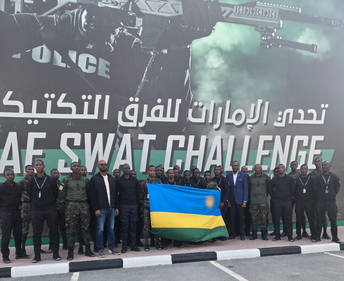 Today, Amb. <a href="/JohnMirenge/">John Mirenge</a> welcomed teams from Rwanda National Police and Rwanda Defence Force participating in the UAE SWAT Challenge, taking place in Dubai from 7–11 February 2026. He extended his best wishes and encouraged them to push their limits and perform at the highest