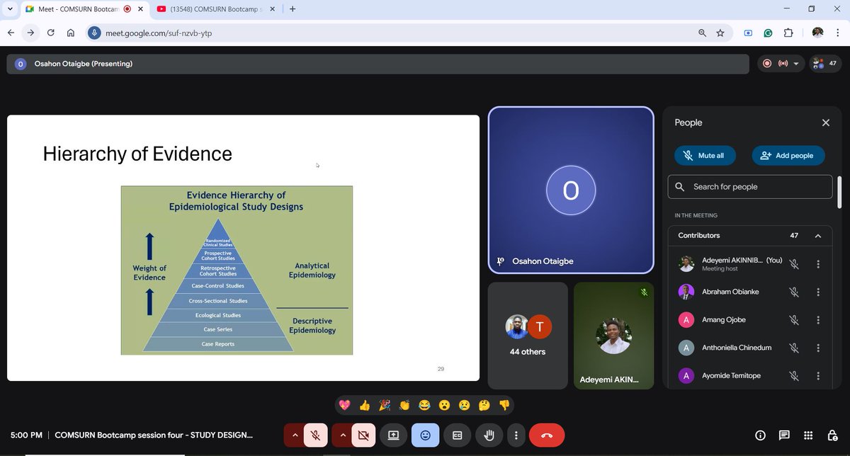 comsurn_benin's tweet photo. 🚀 Session 4 Highlights!

COMSURN Research Bootcamp at UNIBEN featured a deep dive into Study Designs led by Dr. Osahon Otaigbe, covering epidemiological methods and hierarchy of evidence. Watch the recording:

https://t.co/9SyCIWT0E4

#COMSURN #UNIBEN #MedicalResearch https://t.co/6ccNahfpIf