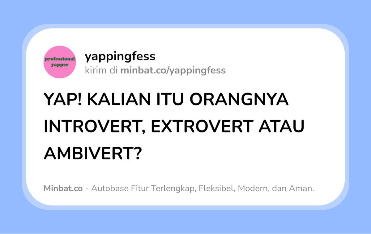 yappingfess's tweet image. yap! kalian tipe yamg apa nih guys?