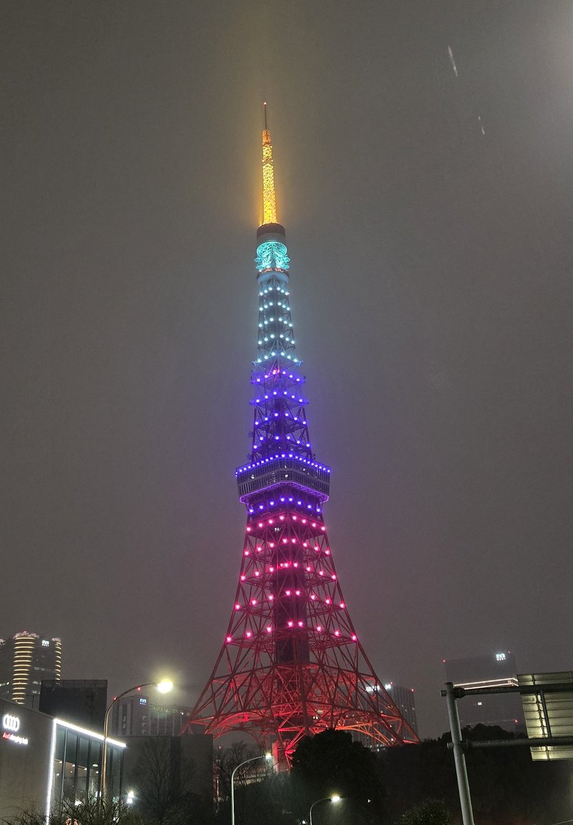 BQSEHJAD's tweet photo. 全国タワー連盟×MISAMOコラボ記念　
2月7日限定 東京タワーMISAMOカラーライトアップ  #MISAMO #ミサモ https://t.co/h5IebsdBRS