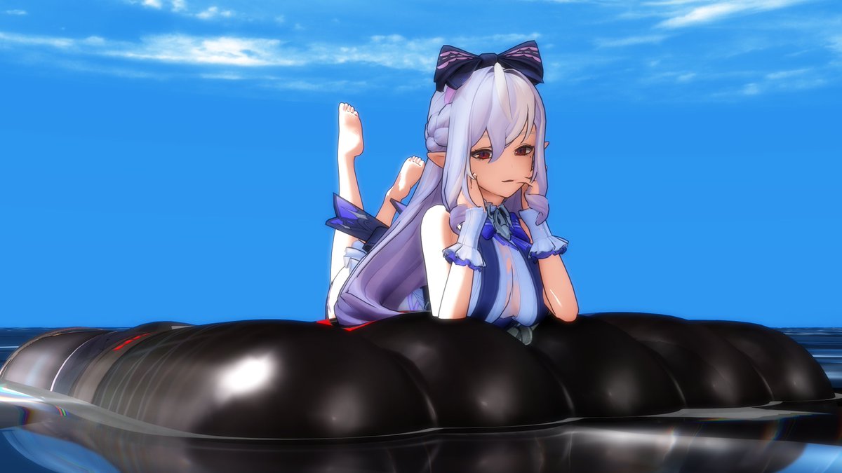 Nexus789541's tweet image. A day at fantasy resort... Just don't question Vivian's choice of inflatables~

Requisition for @Zerbtan 

#inflatables | #mmd