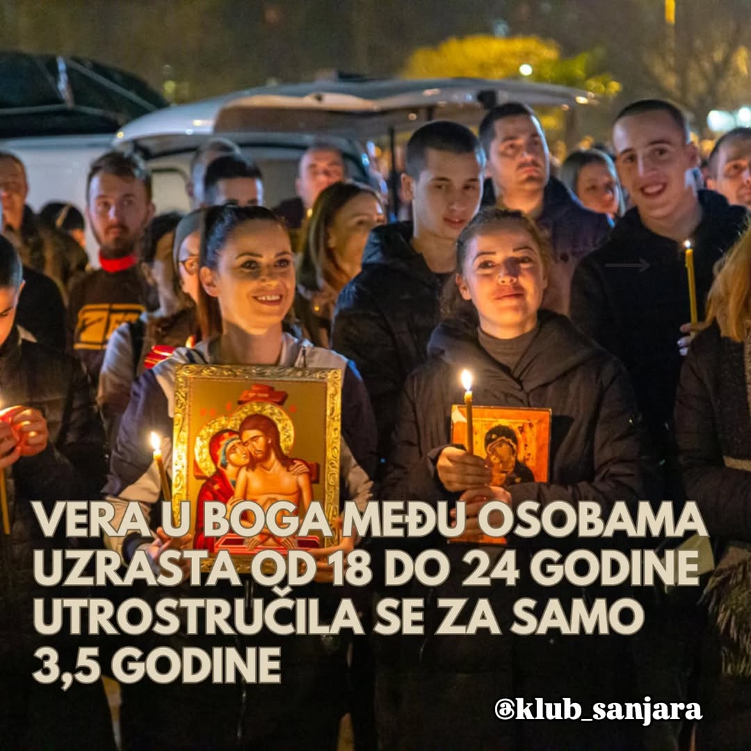 Стижу неке нове генерације.

"У старосној групи од 18 до 24 године, вера је скоро утростручена током последње три и по године — порасла је са 16% у 2021. на 45% почетком 2025. године. 
Вера је порасла и међу особама узраста од 25 до 49 година, са 21% на 33%.

Овај помак није