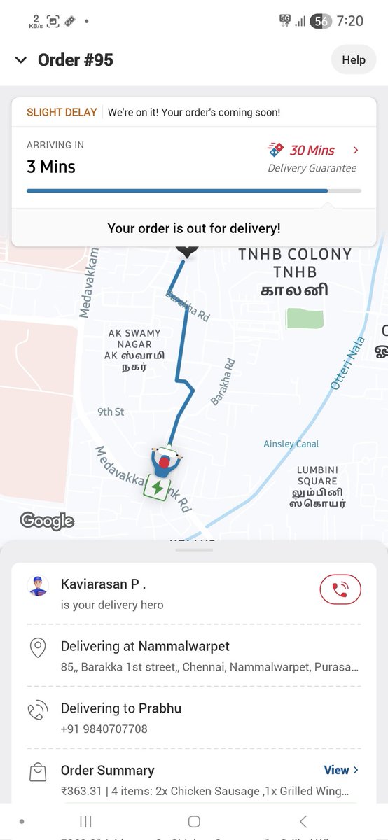 PrabhuMITian's tweet photo. @dominos_india @dominos I placed two orders by 6.43pm and 6.41pm. 
Now the time is 7.19pm. The order still in progress. How can i get the refund of Rs200 each.? When contacted customer care chat, it closes automatically when i mentioned the issue. Is it Fake? https://t.co/GaE1Qh0HEf