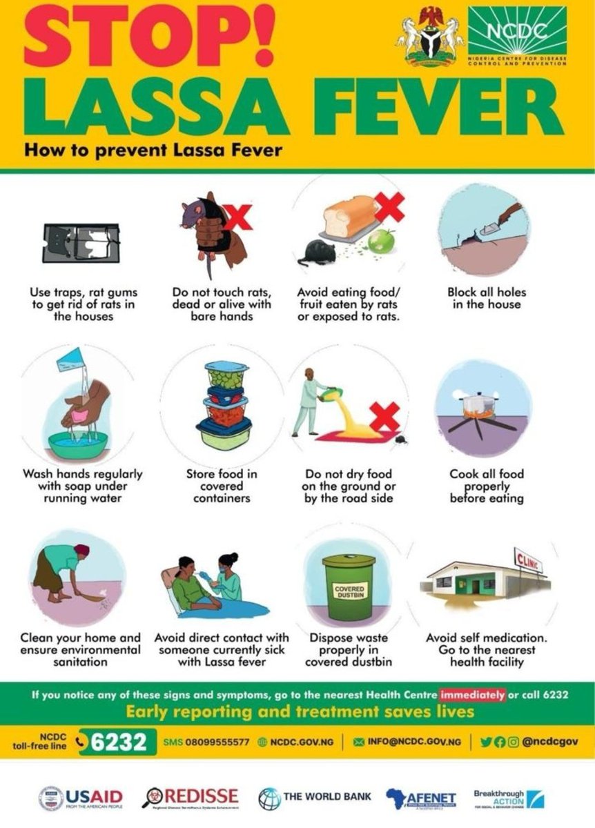 There is outbreak of Lassa Fever in Nigeria,  Take note......