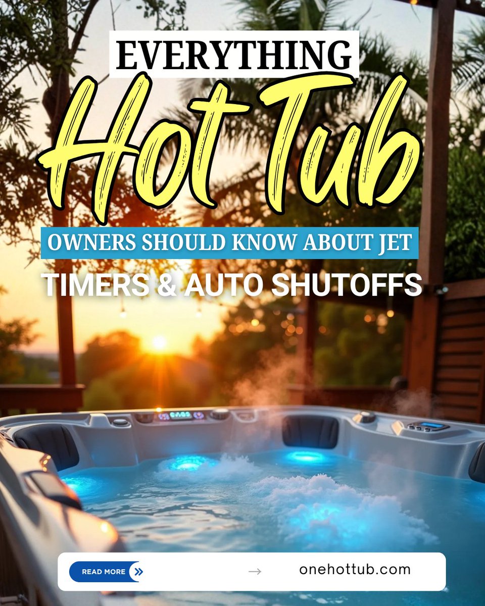 OneHotTubUK's tweet image. Do Hot Tub Jets Turn Off Automatically?
Wondering if your hot tub jets turn off automatically? Here's what you need to know about this feature and how it works. #hottubjets #hottubmaintenance #automaticshutoff #energyefficiency #hottubsafety #spacare #waterquality
