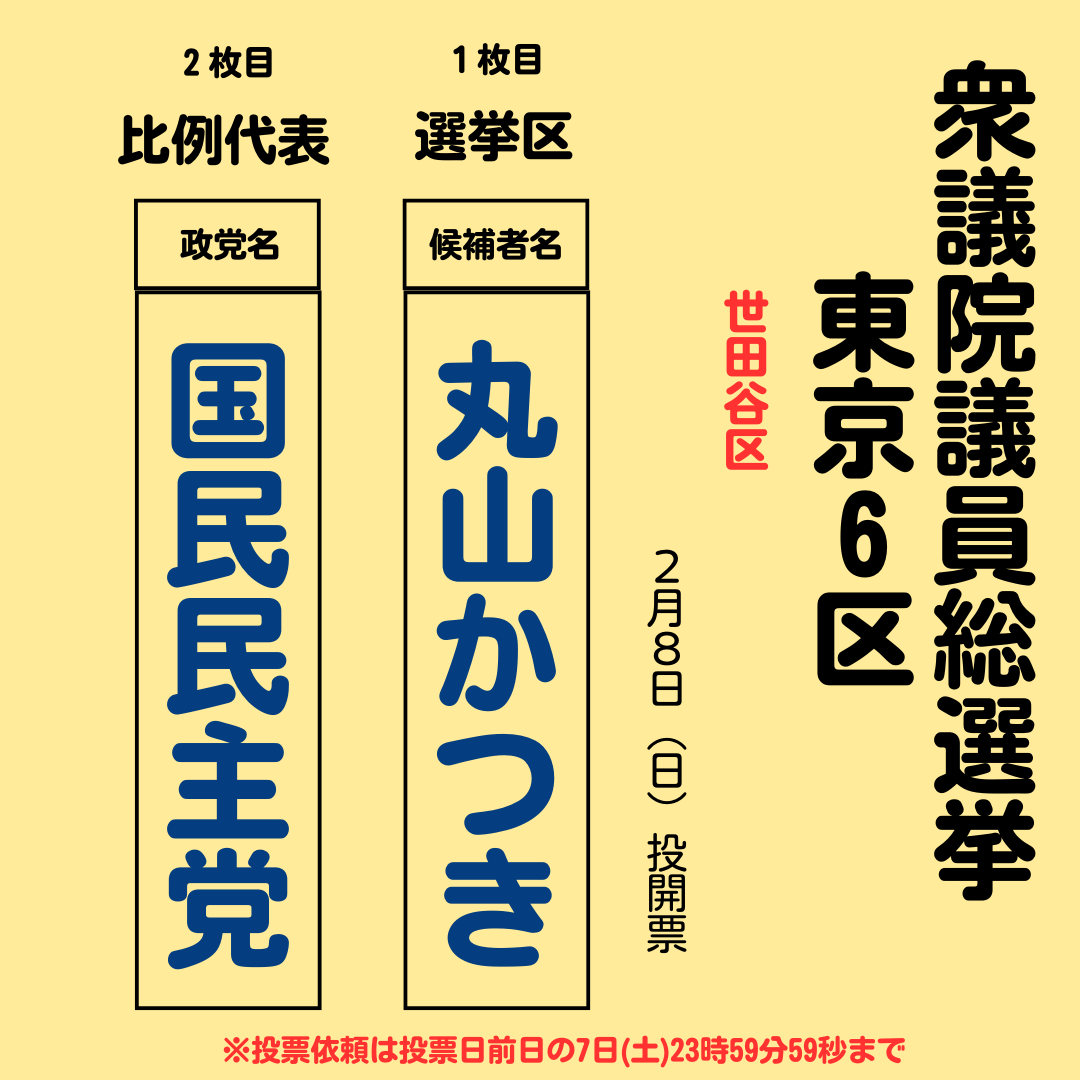 togo_DPFP's tweet image. #現役世代から豊かになろう 
#丸山かつき
#比例は国民民主党
#東京6区