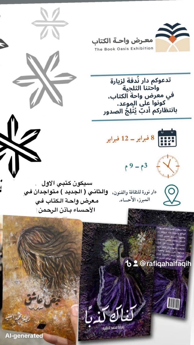 رفيقة الفقيه ( كاتبة و فنانة تشكيلية ) tweet media