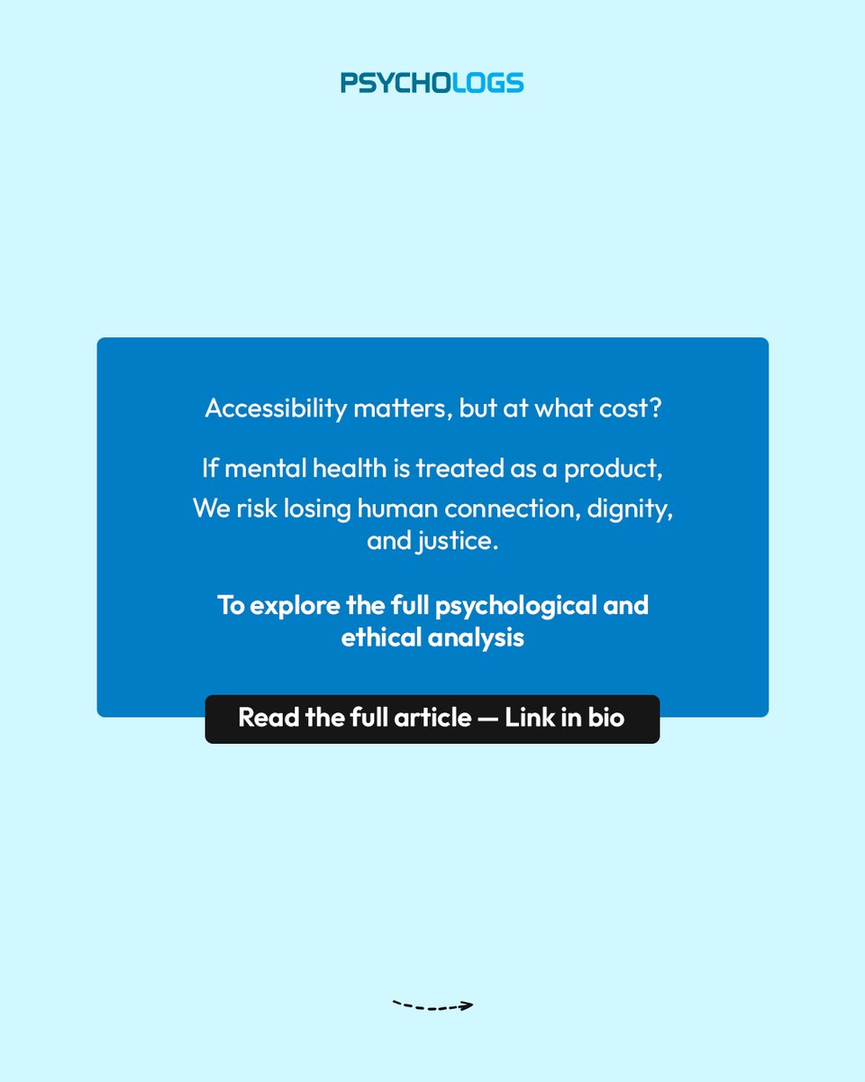 Mental health going digital improved access, but it also raised uncomfortable questions.
When care becomes a product, healing risks turning into consumption.

psychologs.com/the-emotional-…

#MentalHealthAwareness #PsychologyStudents #DigitalMentalHealth #EthicsInPsychology #Psychology