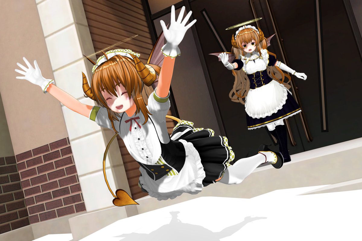 #cm3d版深夜の真剣エディット60分一本勝負 20260207
#COM3D2_5
お題：雪 庭 メイド服
pixiv.net/artworks/14089…

こらーっ！！
きゃーっ！！

水無月あやの・あゆみ／おしとやか