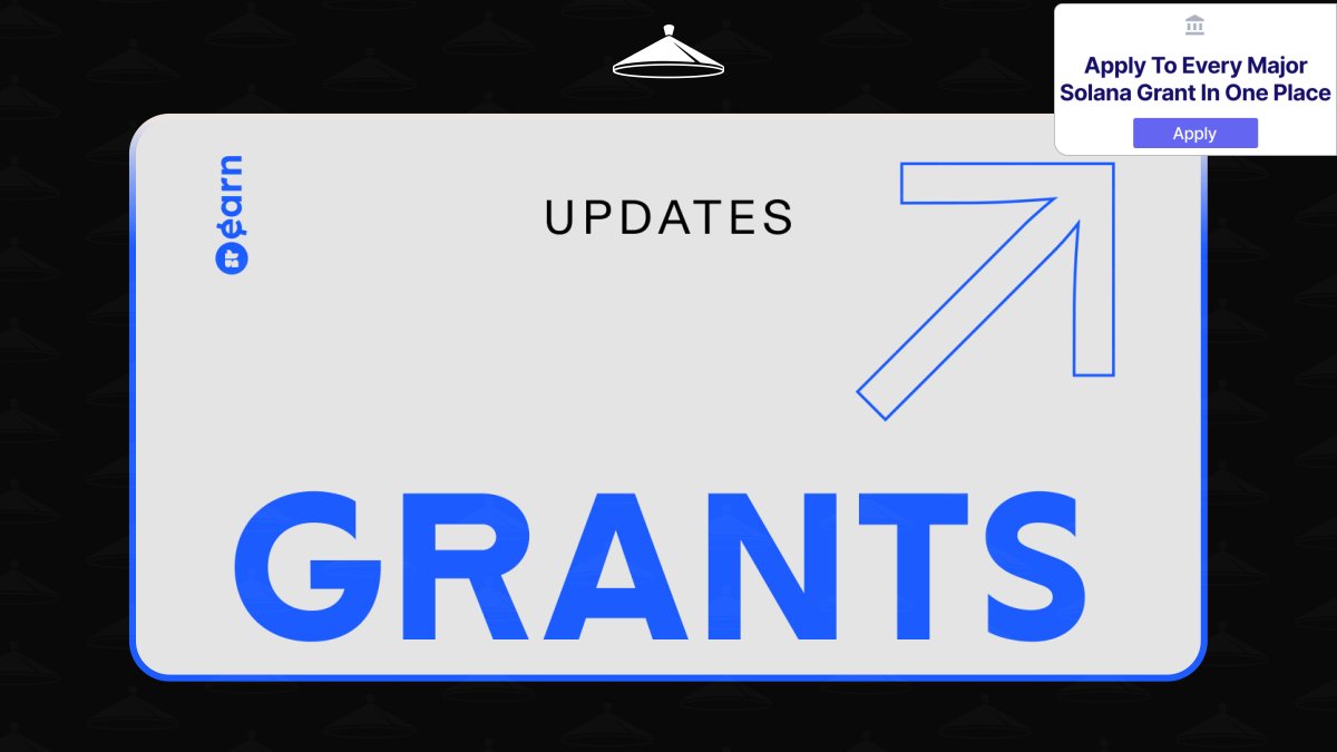 SolanaSensei's tweet image. Solana Foundation wants to give you up to $10,000 for your next great idea.

Grants applications are now live on the @SuperteamEarn website.

- Build dApps
- Developer tools
- Consumer Apps
- prediction markets

All are welcome!