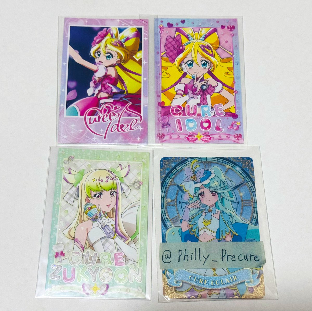 Philly_Precure's tweet photo. 【交換】キミとアイドルプリキュア♪感謝祭
キミプリ　ランダムフォト風カード

譲→画像1

求→画像2💖

感謝祭14&amp;15日の現地交換優先です！

コンプ目指してます🎶
検索からもお気軽にお声がけくださいませ(⁎ᴗ͈ˬᴗ͈⁎) https://t.co/Here149PNp