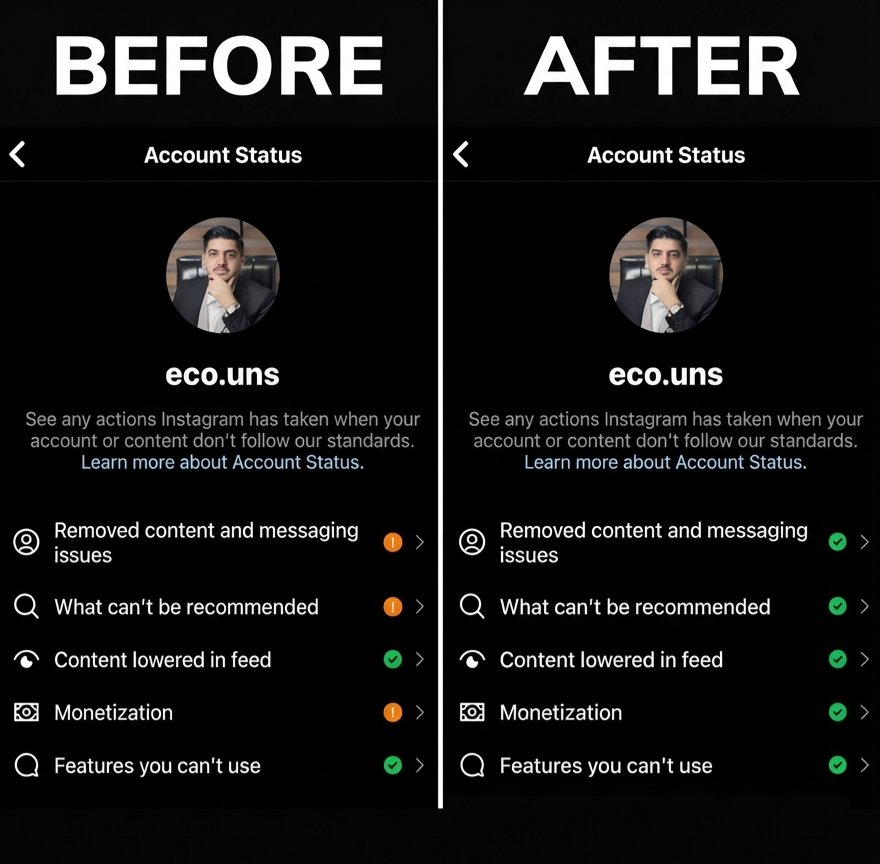 Disabled instagram account status successfully has been recovered 🤩