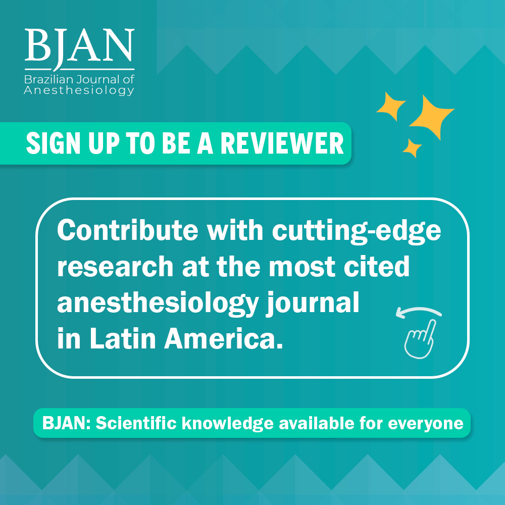 BJAN - Brazilian Journal of Anesthesiology tweet media